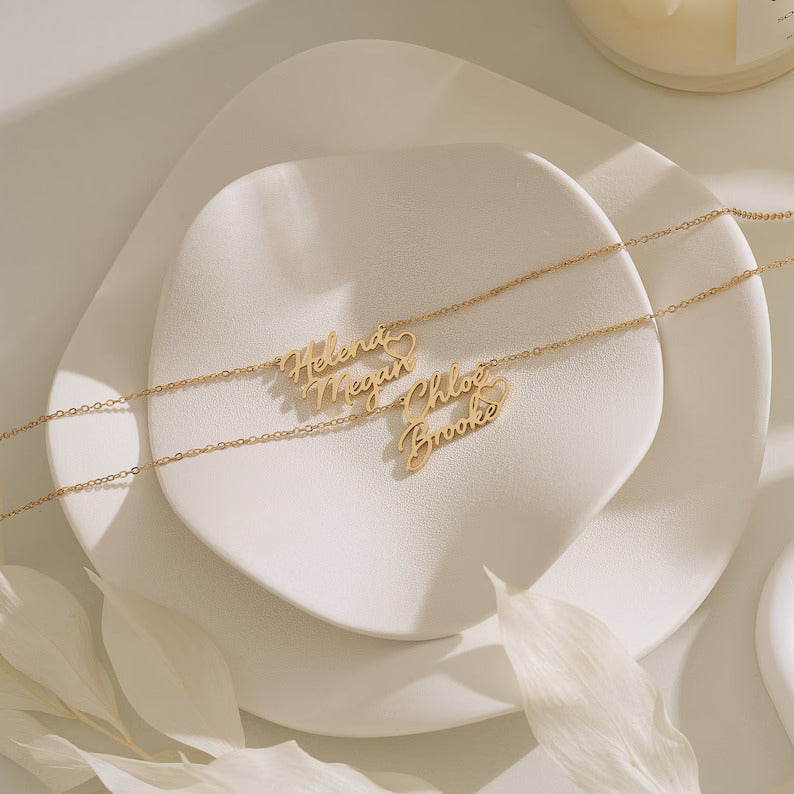 Personalized Double Name Necklace