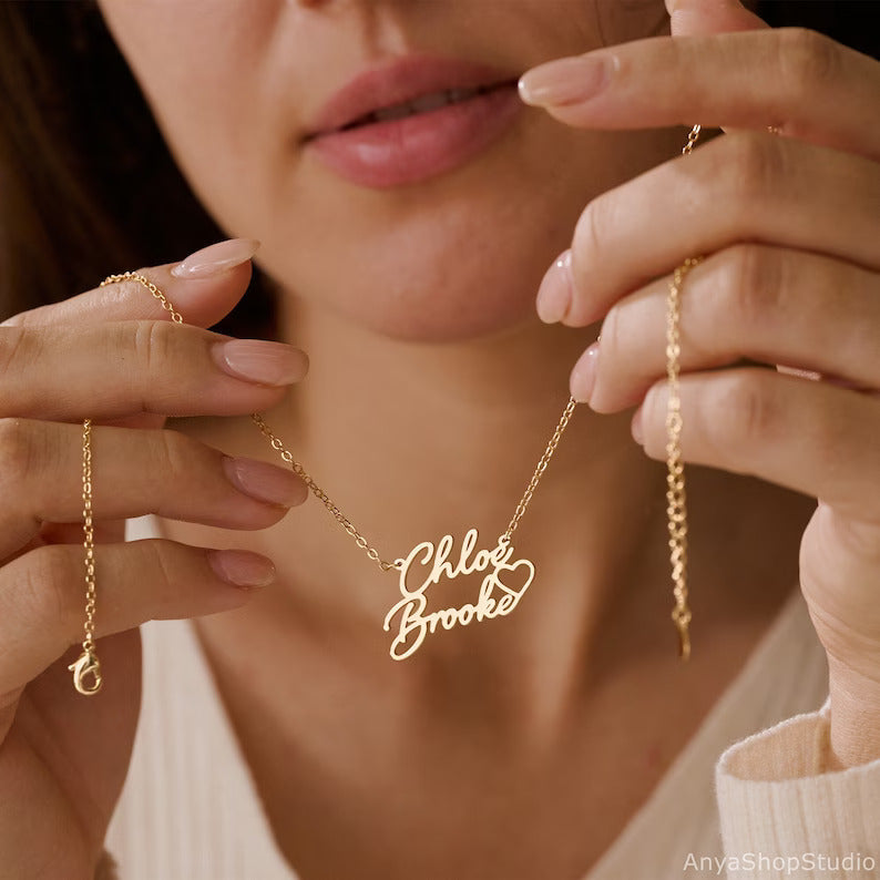 Personalized Double Name Necklace