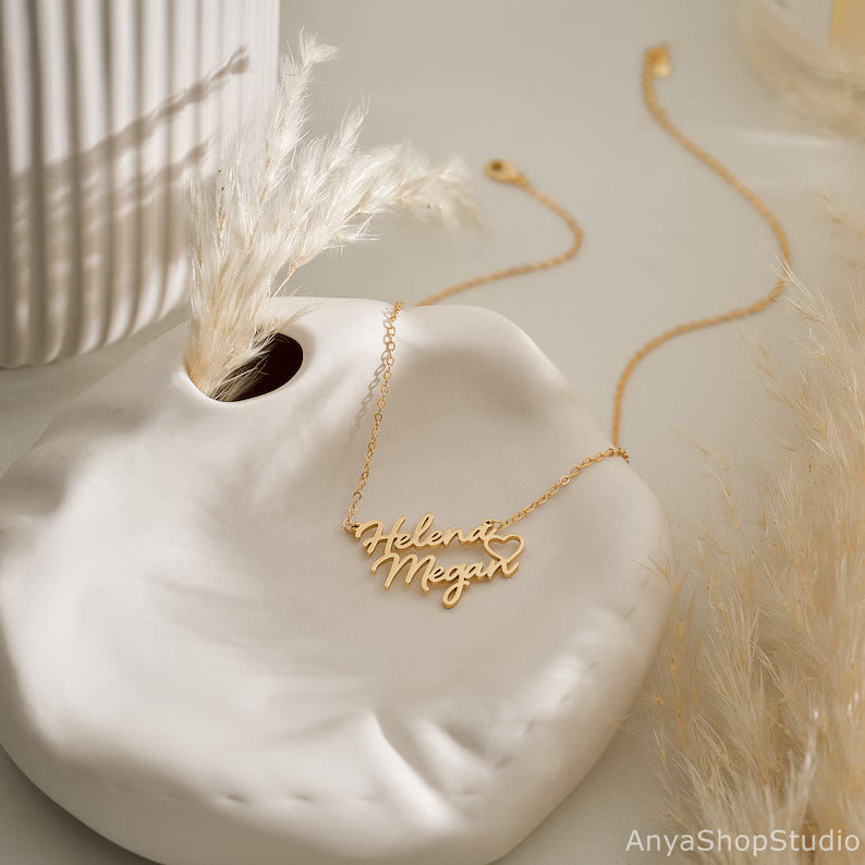Personalized Double Name Necklace