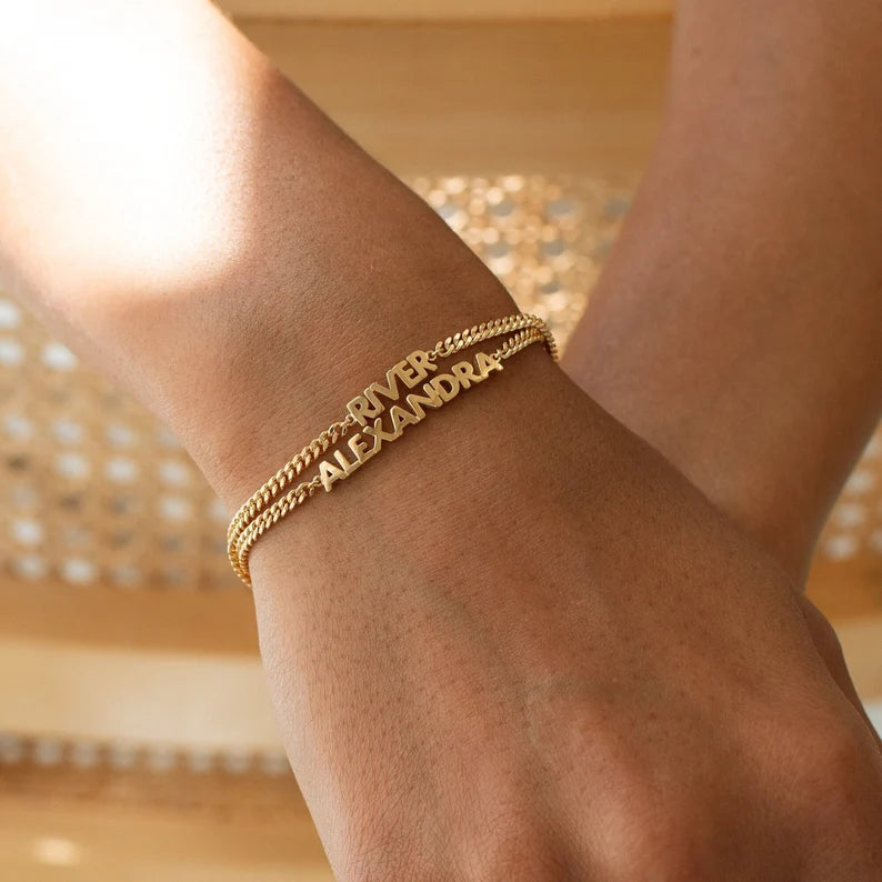 Custom Name Letter Bracelet