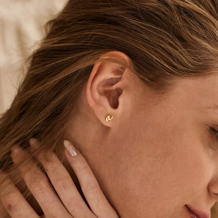 Custom Initial Stud Earrings