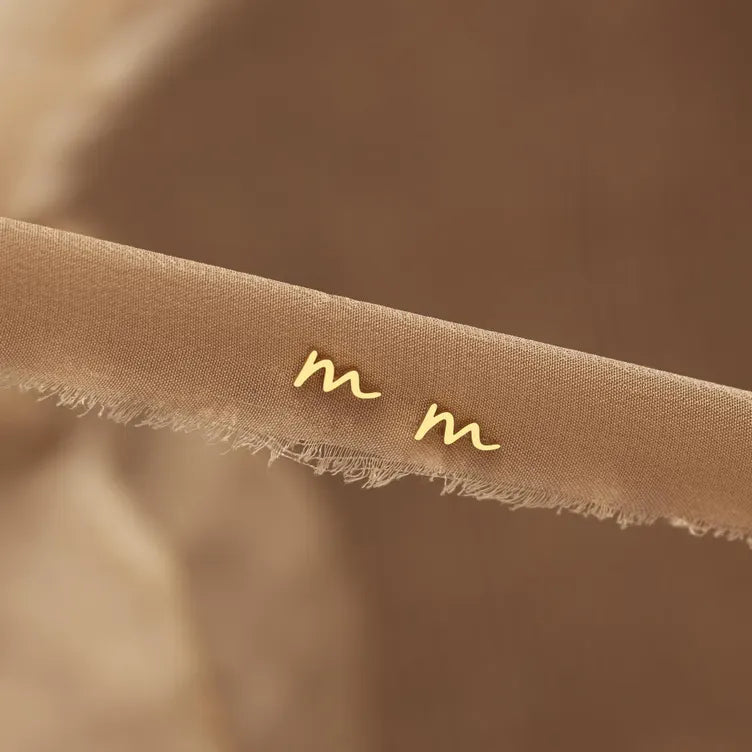 Custom Initial Stud Earrings