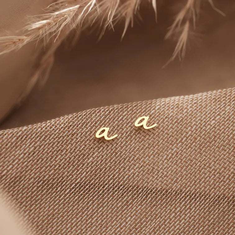 Custom Initial Stud Earrings