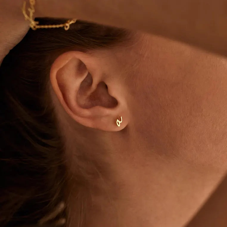 Custom Initial Stud Earrings