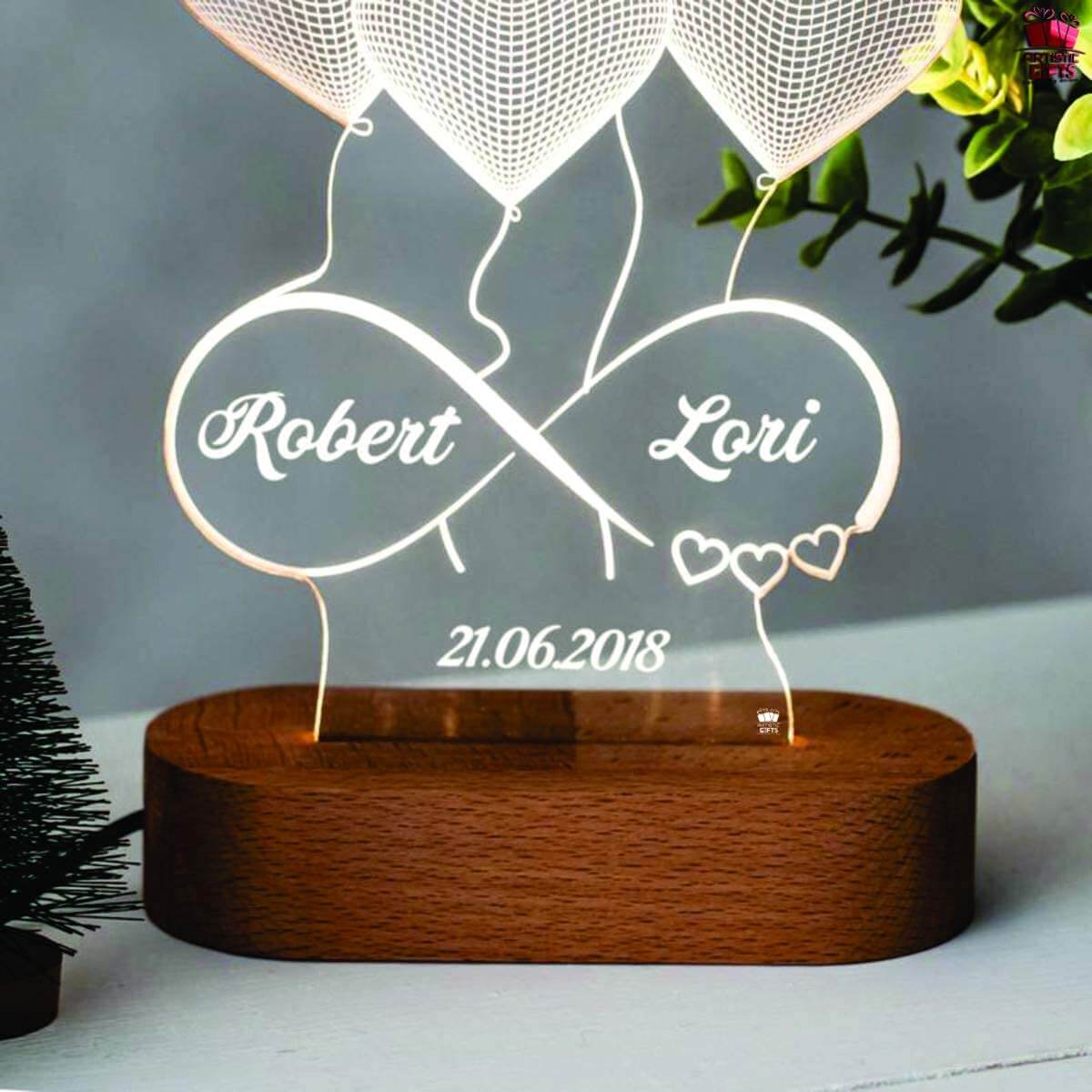 Personalized Heart Night Lamp