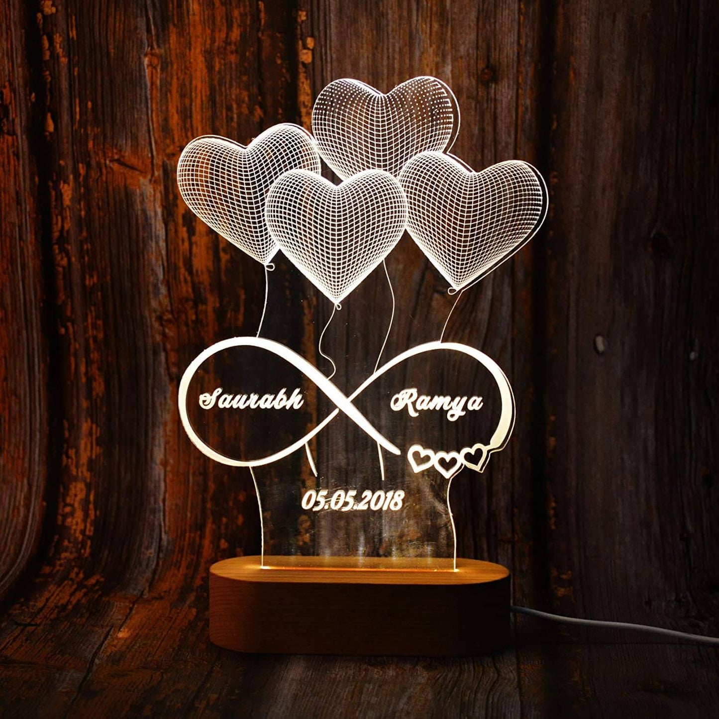 Personalized Heart Night Lamp