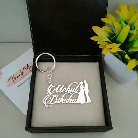 Customize Couple Name Keychain