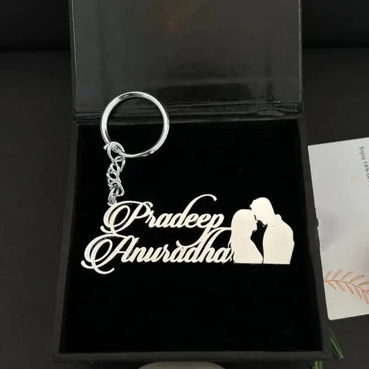 Customize Double Name Keychain