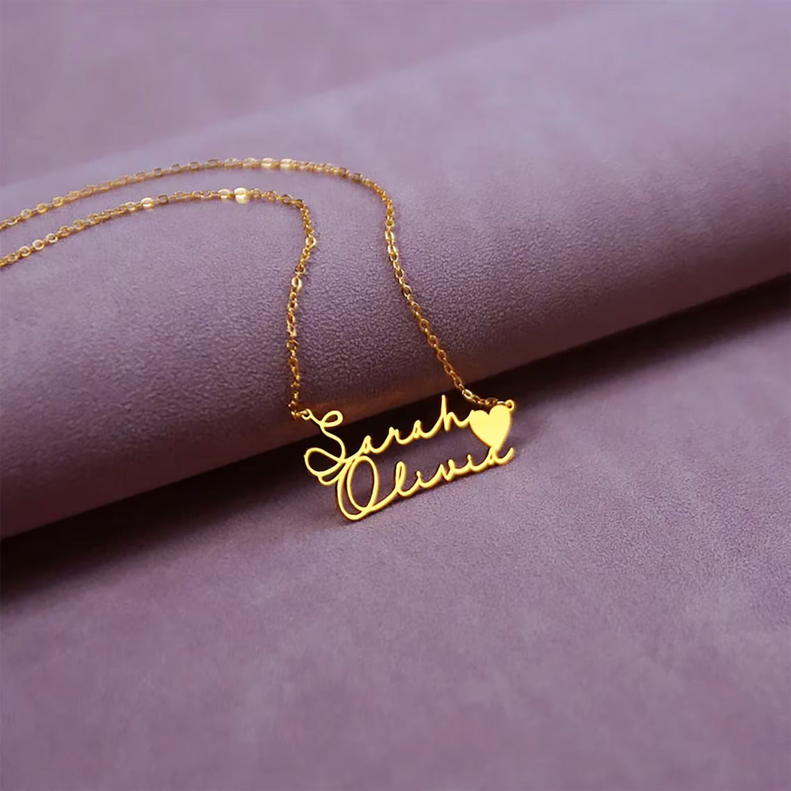 Cursive Double Name Necklace