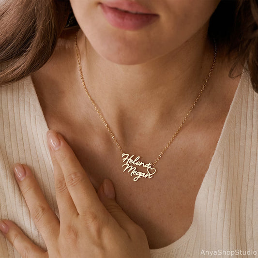 Personalized Double Name Necklace