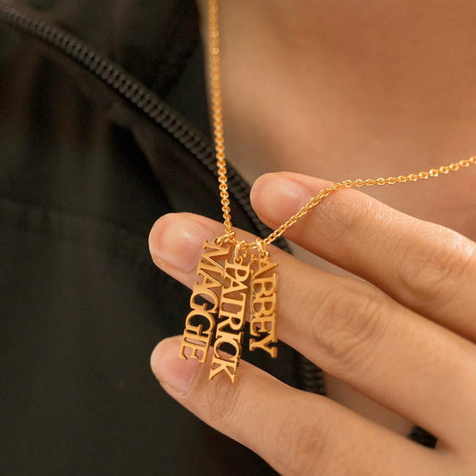 Dangle Vertical Name Necklace