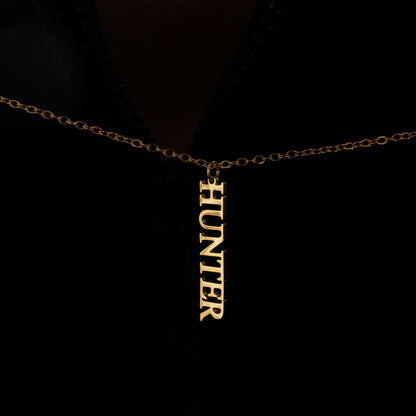 Dangle Vertical Name Necklace