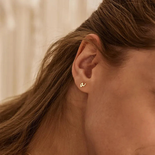 Custom Initial Stud Earrings