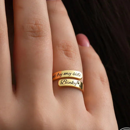Engraved Double Name Ring