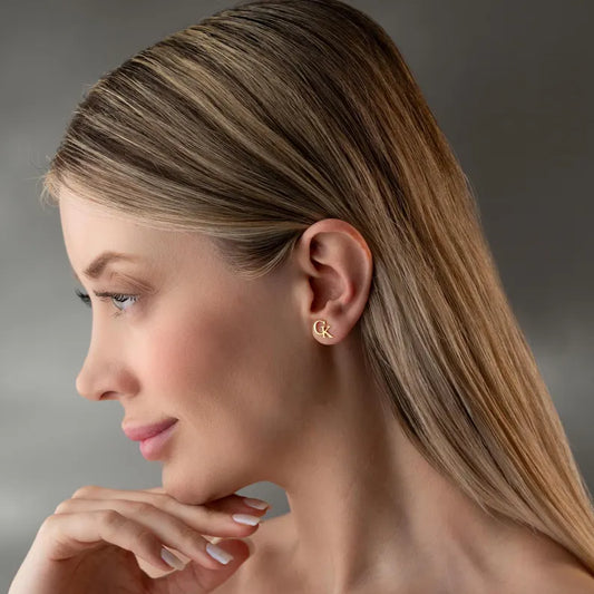 Custom Initial Stud Earrings