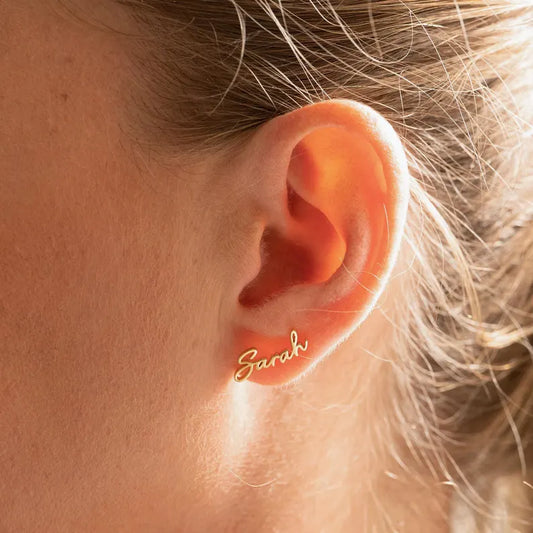 Personalized Name Stud Earrings